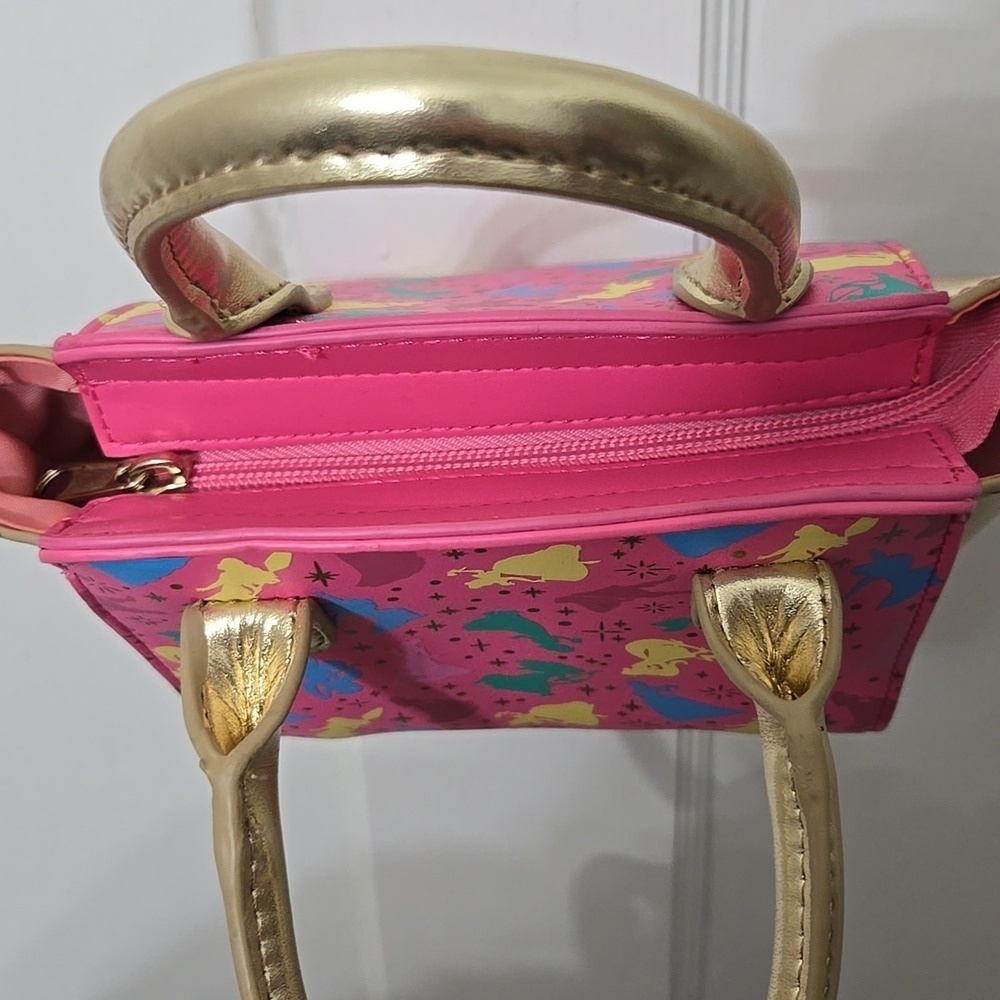 Princess Girls Pink Gold Pastel Crossbody Purse Excellent Condition - Picture 4 of 8